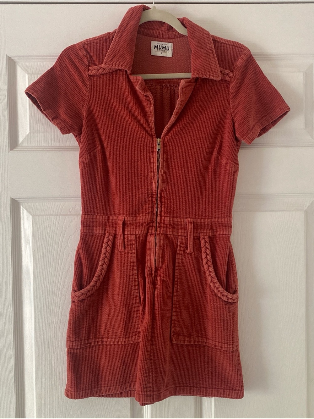 Show Me Your MuMu Red Corduroy Dress